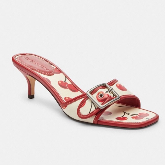 Margot Sandal With Cherry Print - Picture 1 of 8